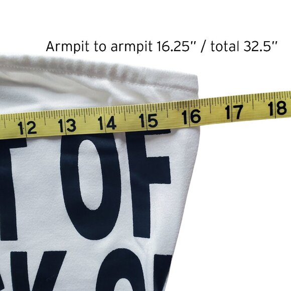 Out Of Stock Bandeau Slogan Print Mini Dress Strapless Bodycon Party Club Sz M - Picture 11 of 16